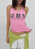 Leving Dot Lettering Halter Sleeveless