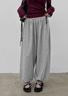 Floen Button Aladdin Elastic Waist Pants