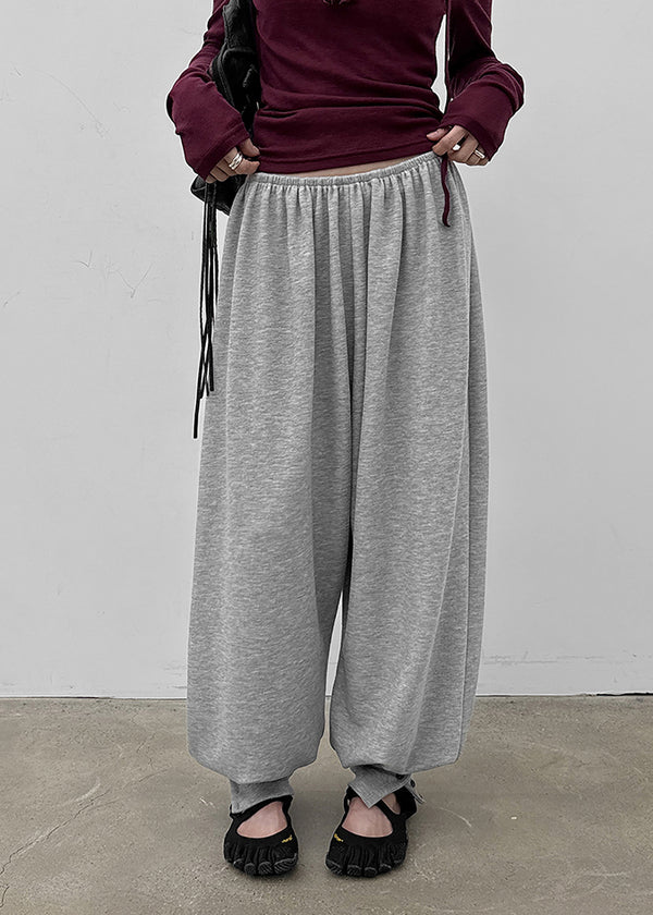 Floen Button Aladdin Elastic Waist Pants
