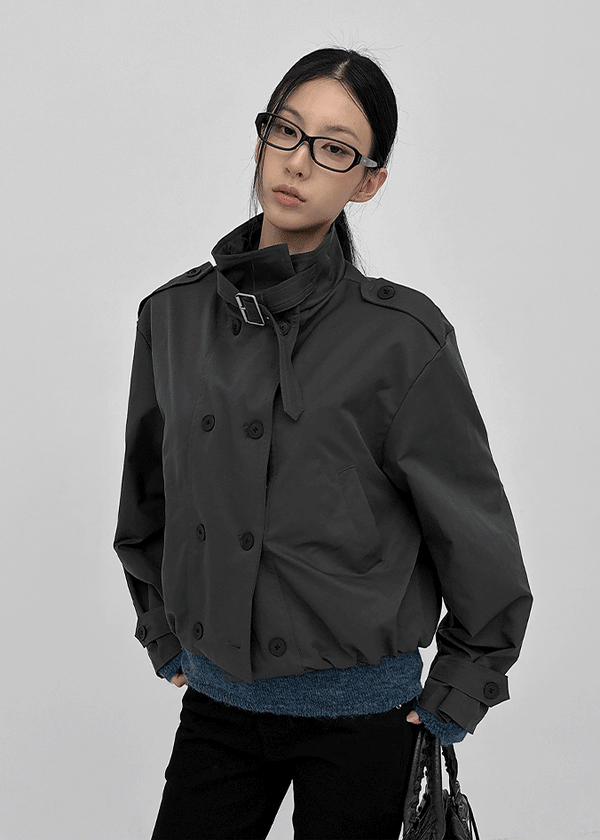 Tarki Double-Button Trench Jacket