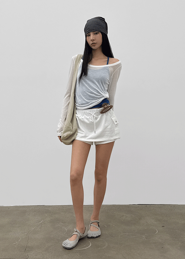 T-rex Cargo Mini Skirt Pants
