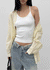 Pen-shaped Cross Strap Ribbed Halter Top