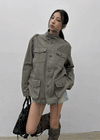 Bay Washed Button Field Jacket