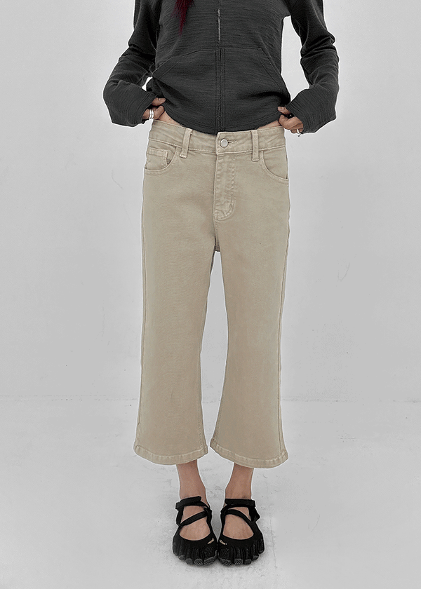 Heresy bootcut cotton capri pants