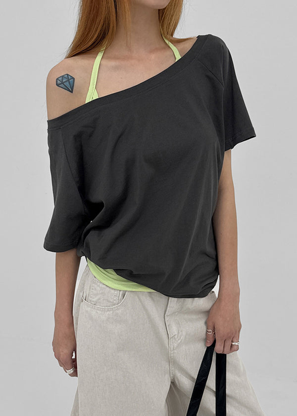 Lehita Off-shoulder Short-sleeve Tee