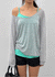 Low-top Boatneck Tencel Long-sleeve Tee