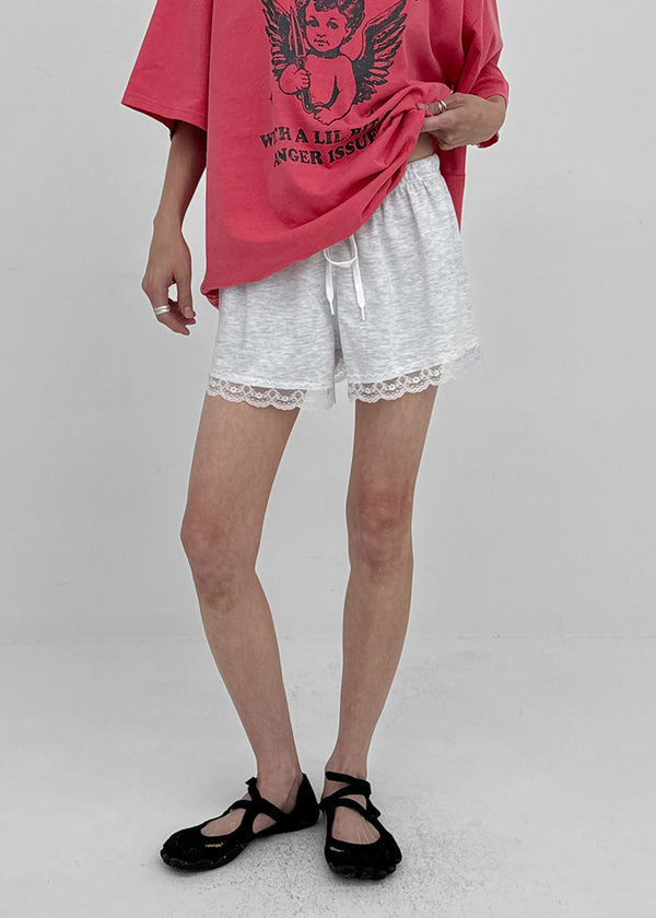 Collab Lace Elastic Shorts