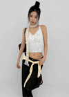 Diet V-neck Lace Sleeveless (Built-in Cap)