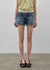 Murky low-waisted denim shorts