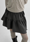 Hartin Unbalanced Shirring Mini Skirt