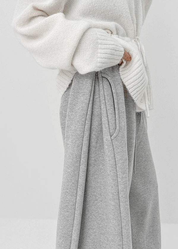 Consoel Double-sided Fleece Wide Banding Pants