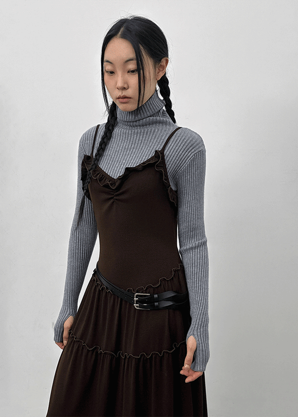 Dickel Ribbed Knitwear Warmer Turtleneck