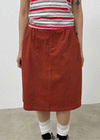 Bronx Corduroy Midi Skirt