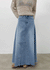 Toynem Washed Cutting Denim Long Skirt