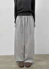 Brota Strap Fleece Wide Banding Pants