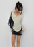 Mauvetee Backless Long-sleeve Shirt