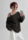Otl Basic Off-shoulder Long Sleeve T-shirt