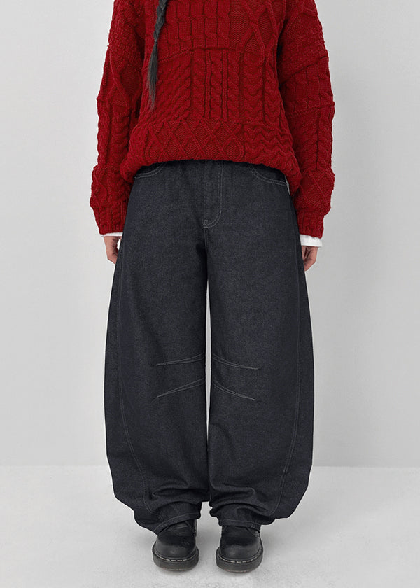 Yellr Non-fade Balloon Wide Denim Pants