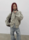 Rondy Shirred Bomber Jacket