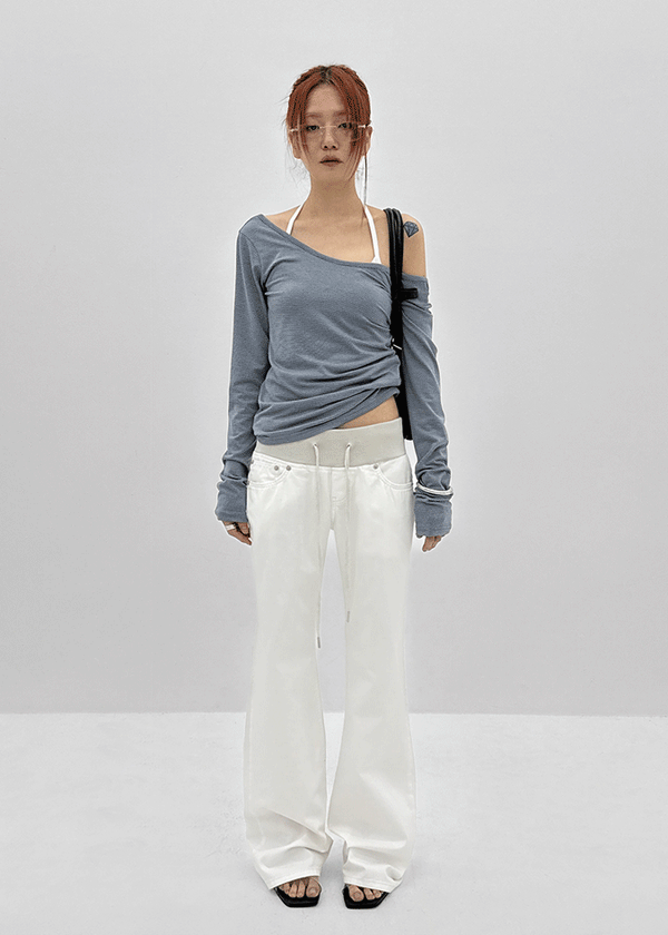 Maven Low-Waist Bootcut Banding Pants