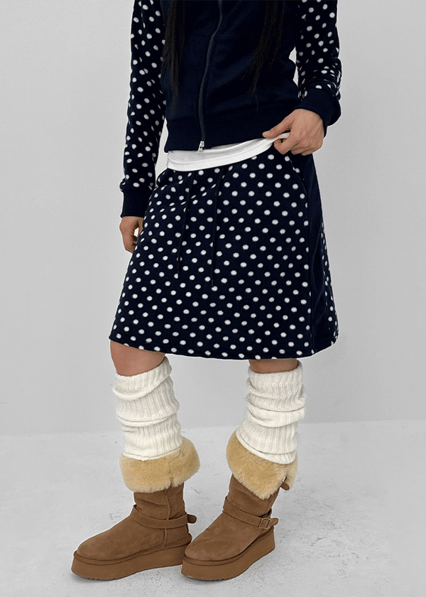 Sove Fleece Banding Midi Skirt (Set Available)