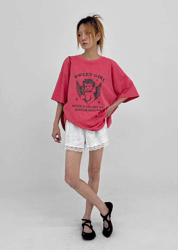 Rect Printed Loose-fit Short-sleeve Tee