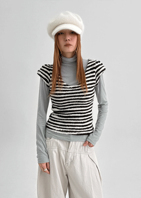 Helmon Stripe Unik Knit Short Sleeve T-shirt