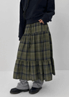 Aor Check Cancan Long Skirt