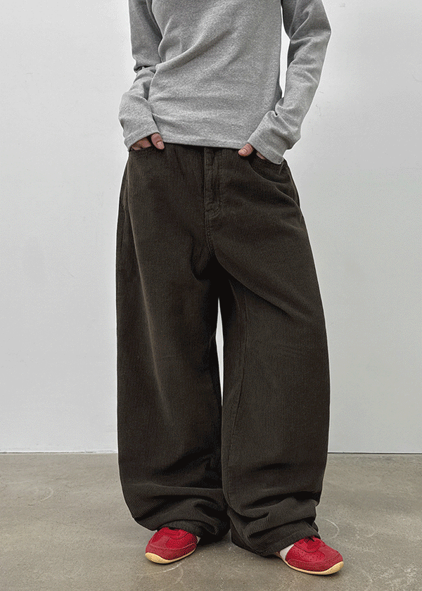 Franno Basic Wide Corduroy Pants