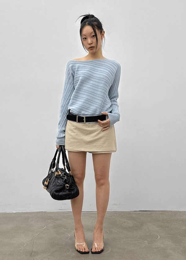Trinew Cotton Mini Skirt Pants
