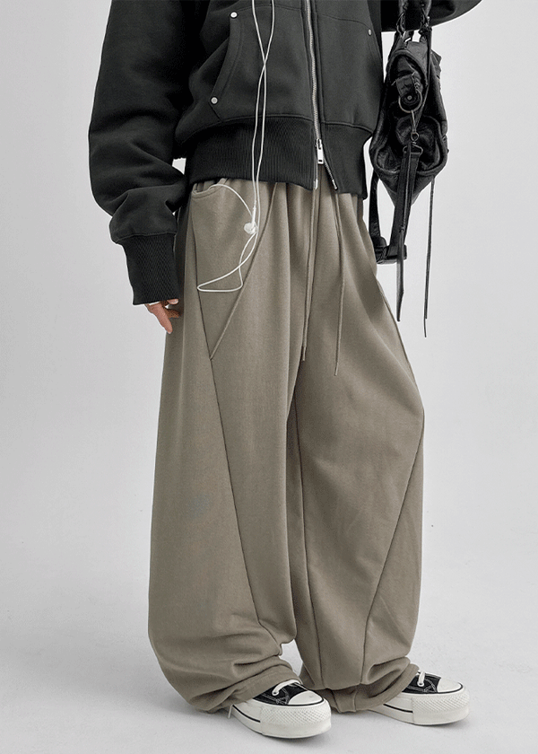 Lizol Cut Wide Two-way Banding Pants