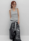 Tuan Stripe Long Halter Neck Sleeveless
