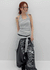 Tuan Stripe Long Halter Neck Sleeveless