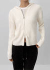 Yoel Two-way Knit Hooded Zip-up