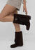 Melt Tassel Suede Mid-calf Boots