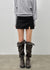 Dingko Suede Tension Slit Mini Skirt Pants