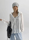 Morint Sheer Hooded Shirt