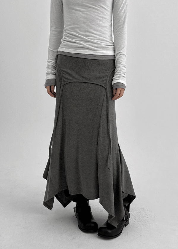 Roena Unbalanced Layered Sleeveless Long Dress