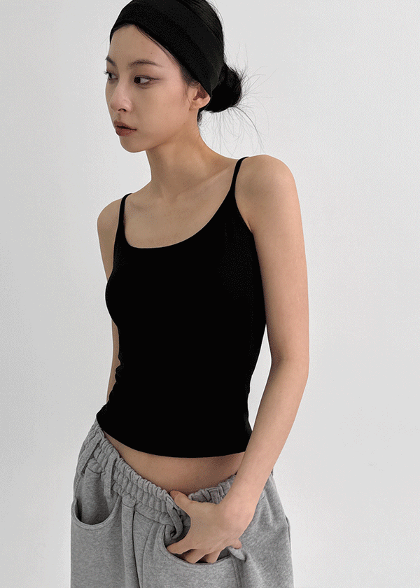 Harion Semi-crop Fleece Sleeveless (Built-in Cap)