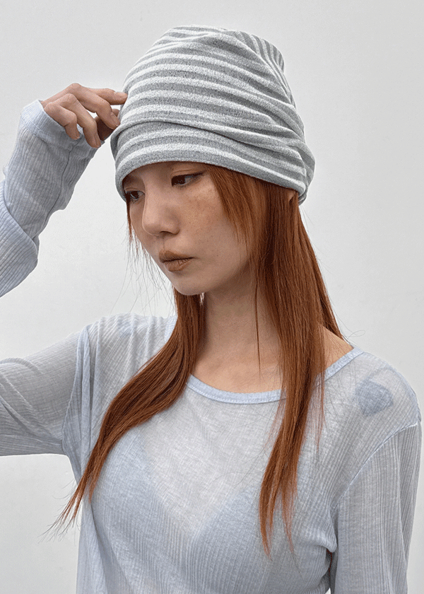 Thermiro Stripe Turban Beanie