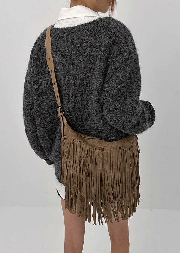 Coolnuck Suede Fringe Cross Bag