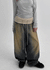 Tumble Washed Folding Wide Denim Pants