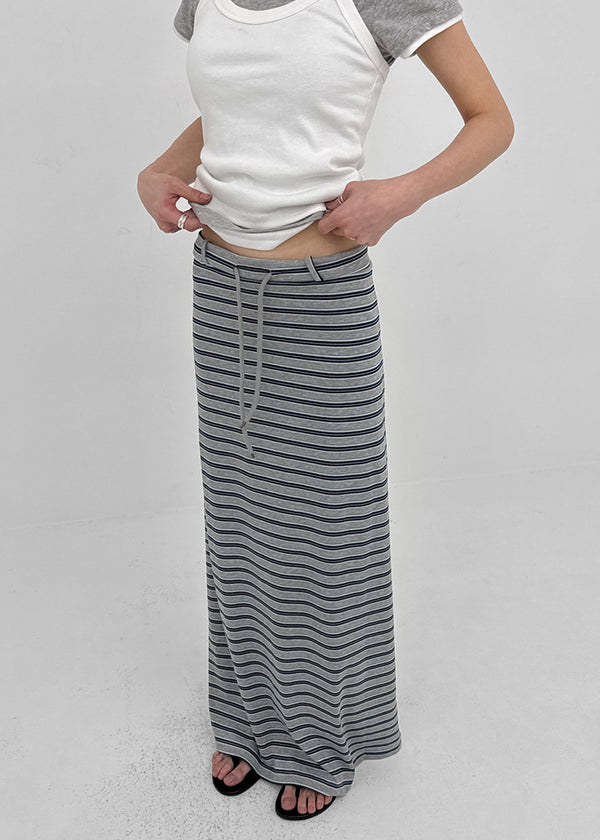 Kiar Striped Long Skirt