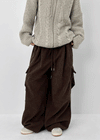 Tetom Corduroy Cargo Banding Pants