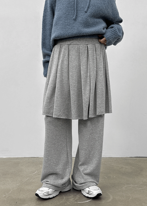 Benton Fleece Banding Skirt Pants