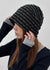 Ato Stripe Fringe Turban Beanie