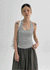 Pollenne Slim Fit Long Halter Sleeveless Top