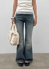 Sharkem Stitch Low-waist Bootcut Denim Pants