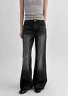 Nokel Fleece Bootcut Wide Denim Pants
