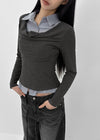 Shandle Drape Layered Shirt